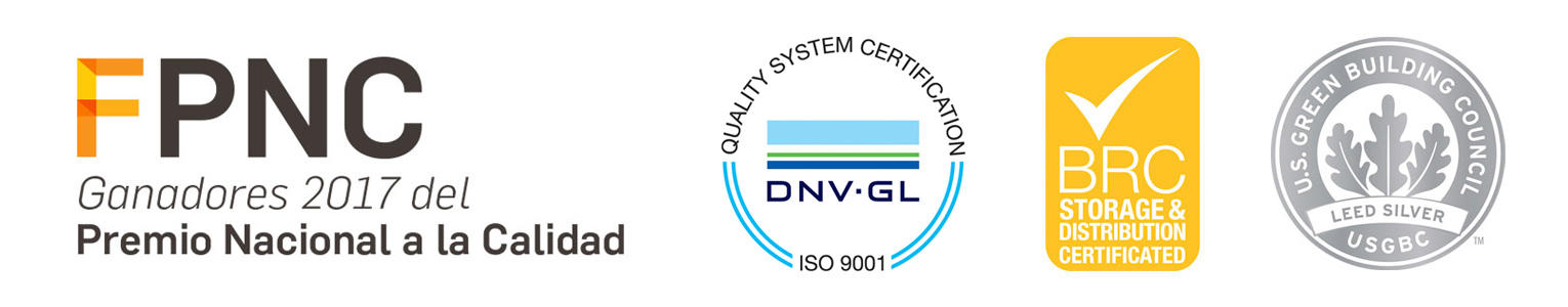 U.S. Green Building Council / Leed Silver- BRC Storage & Distribution Certificated - ISO 9001 SGS